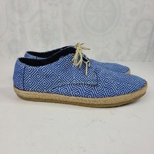 Patara Taj Nomad blue diamond pattern cotton fabric men's sneakers size 8